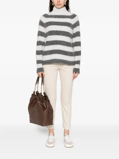 Peserico Alpaca-blend Sweater Vest In Gray