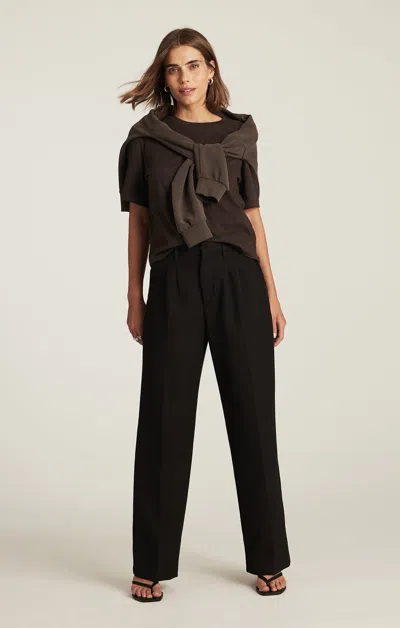 Mavi Charlotte Wide Leg In Black Smart Twill In Black