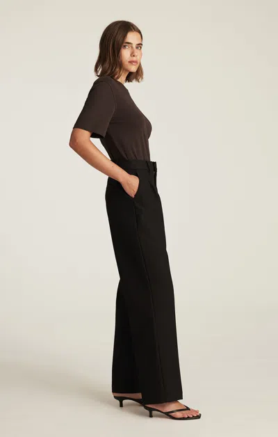 Mavi Charlotte Wide Leg In Black Smart Twill In Black