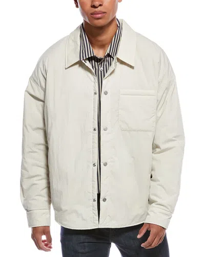 Frame Denim Padded Shirt Jacket In White