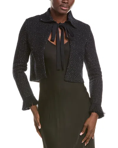 Oscar De La Renta Ladies Knit Jacket In Black