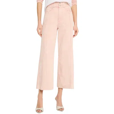 Veronica Beard Taylor Cropped Wide-leg Jean In Pink Shell In Multi