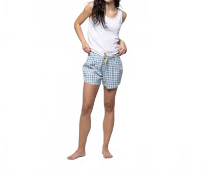 Veraluna Organic Cotton Gingham Pj Set In Blue Gingham In Multi