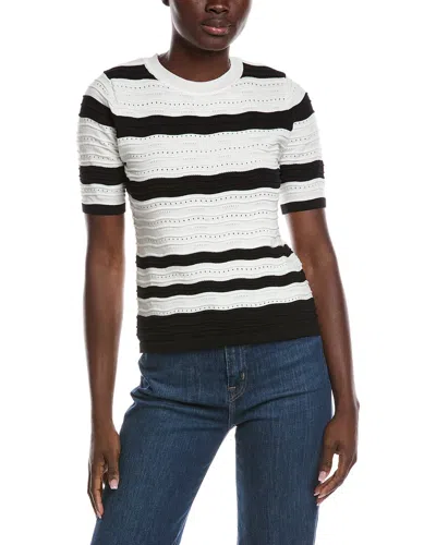 Nanette Lepore Pointelle Top In Black