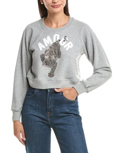 Cinq À Sept Jennifer Cropped Pullover In Gray