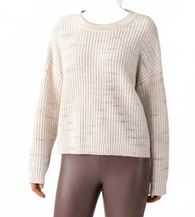 Sanctuary Cozy Stripe V-back Sweater In Neutral
