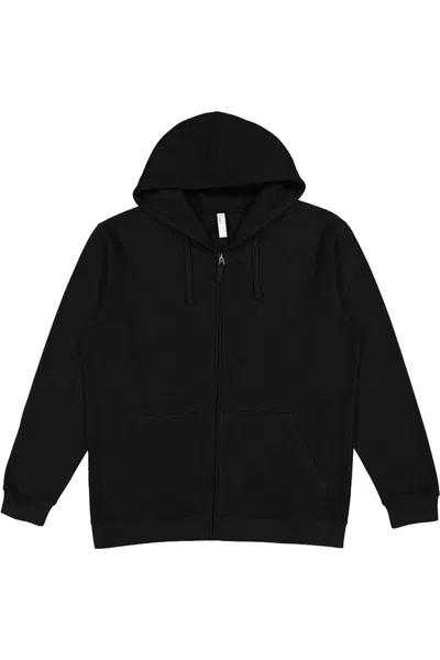 Lat Full-zip Fleece Hoodie In Black