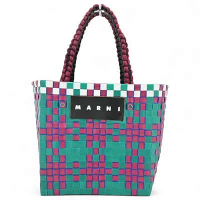Pre-owned Marni Vinyl Basket Handbag Shoulder Bag Tote Bag () In Multi