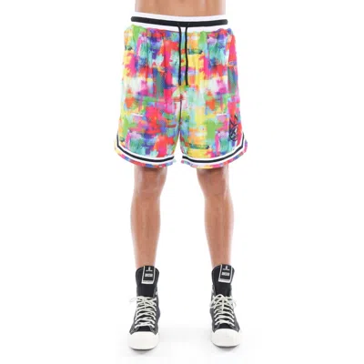 Cult Of Individuality Mesh Drawstring Shorts In Multi