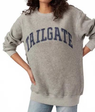 Project Social T Touchdown / Tailgate Reversible Sweatshirt In Heather Grey In Gray