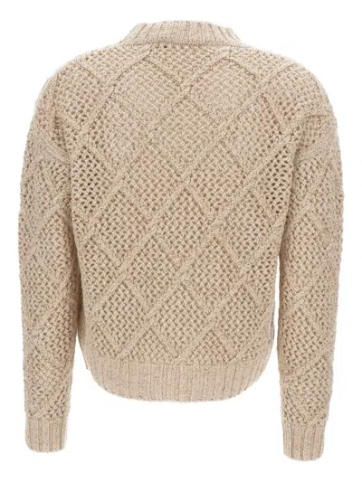 Max Mara Open-work Sweater In Neutral