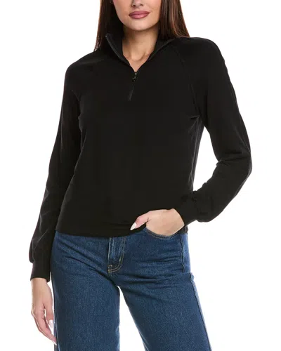 Majestic Filatures French Terry 1/4-zip In Black