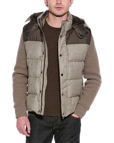 Moorer Benso Wool Down Jacket In Brown