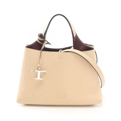 Pre-owned Tod's Leather Handbag () In White