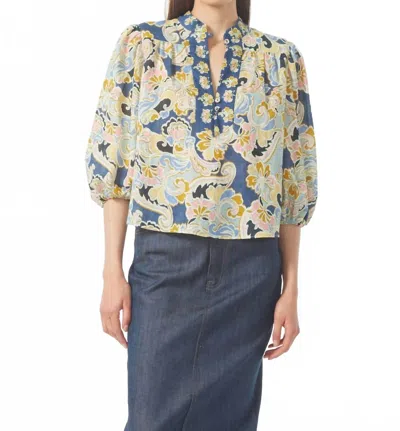 Gilner Farrar Bethany Blouse In Cotswold Print In Multi
