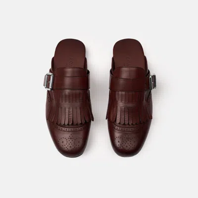 Scarosso Gemma Fringed Mule Flat Shoes In Multi