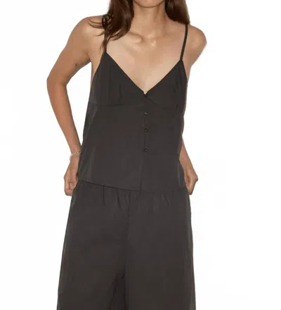 Deiji Studios Seam Top In Black Stripe In Black