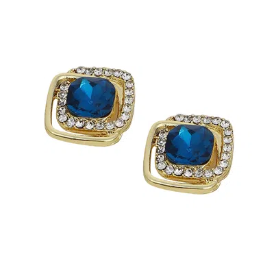 Sohi Women's The Midnight Loop Stud Earrings In Gold