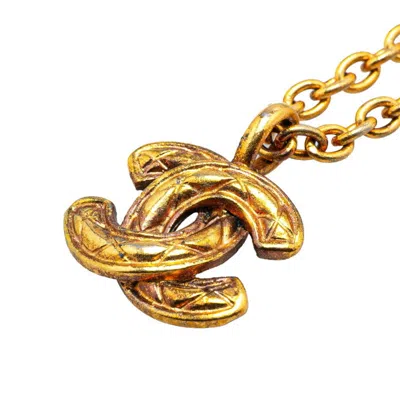 Pre-owned Chanel Matelasse Necklace () In Gold