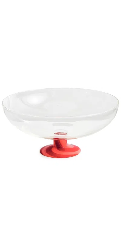 Fazeek Swirl Salad Bowl Red/pink In Transparent