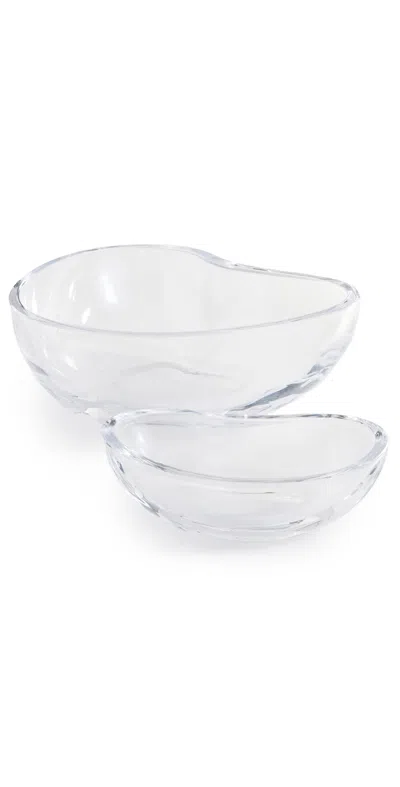 Georg Jensen Indulgence Caviar Dish Set Of 2 Clear In Transparent