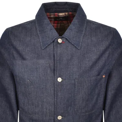 Paul Smith Menswork Overshirt Denim In Blue