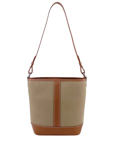 Adele Berto Leather Tote Bag In Nude