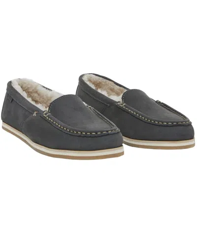 Hari Mari Sofia Leather Slipper In Gray