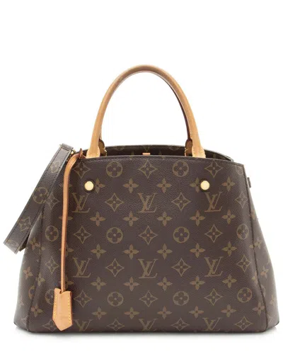 Pre-owned Louis Vuitton Brown Monogram Canvas Montaigne Mm (authentic Pre-loved)