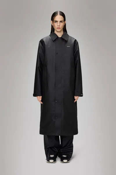 Rains X Umbro Manager Coat In Black