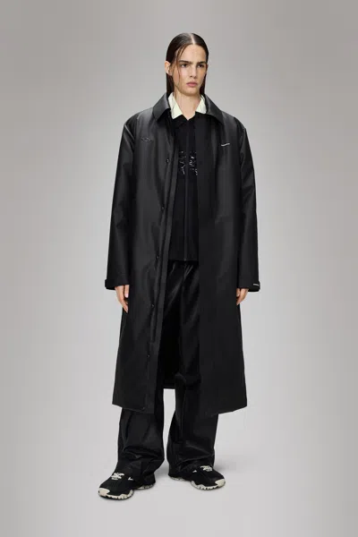 Rains X Umbro Manager Coat In Black