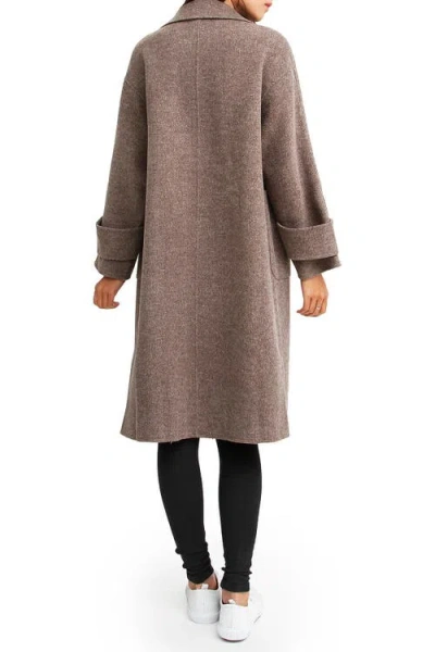 Belle & Bloom Rumour Has It Oversized Wool Blend Coat In Brown