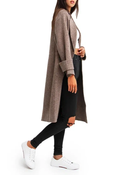 Belle & Bloom Rumour Has It Oversized Wool Blend Coat In Brown