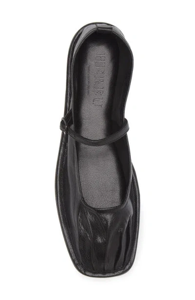 Hereu Black Dansa Supple Shiny Ballerina Flats In Black