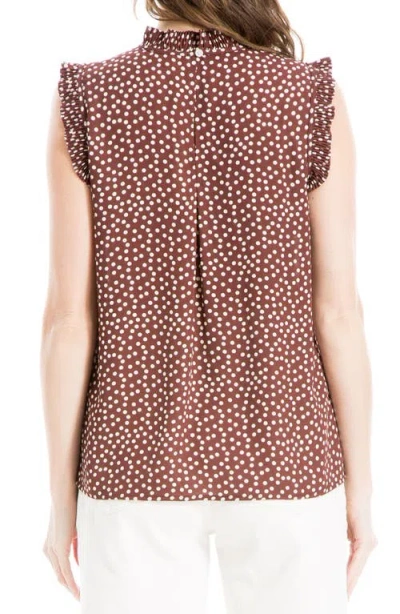Max Studio Smocked Sleeveless Top In Brown