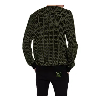 Balmain Green Wool Men's Sweater In Green