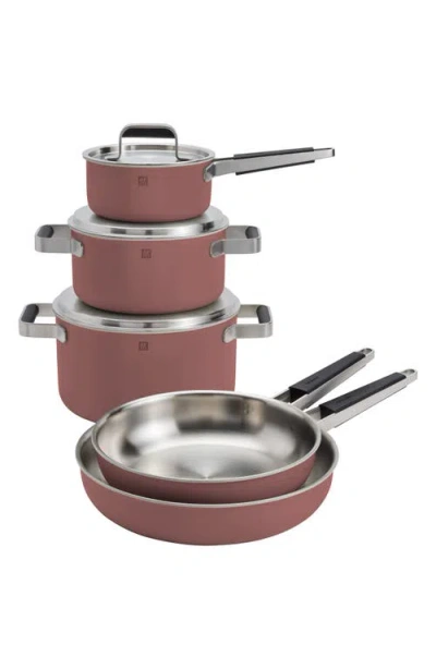 Zwilling Pure Stainless Steel 8-piece Cookware Set In Brown