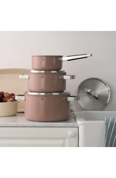 Zwilling Pure Stainless Steel 6-piece Pot Set In Brown