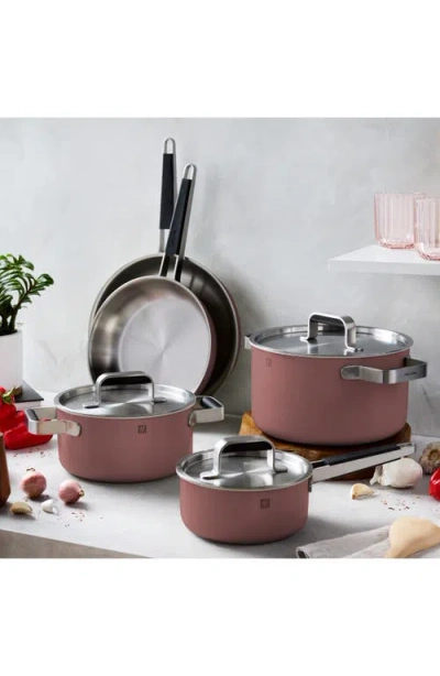Zwilling Pure Stainless Steel 8-piece Cookware Set In Brown