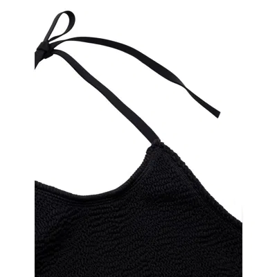 Bottega Veneta Two Piece Costume In Black Machining Mille Pieghe  In Black