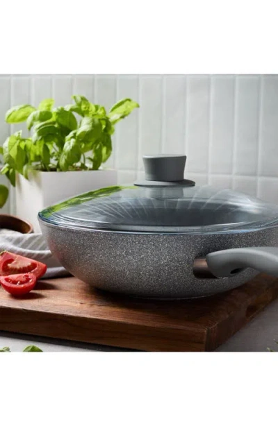 Zwilling Parma Plus Ceramic 11-inch Aluminum Ceramic Nonstick Wok With Lid In Gray