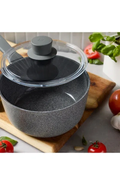 Zwilling Parma Plus Ceramic Nonstick 3-quart Sauce Pan With Lid In Gray