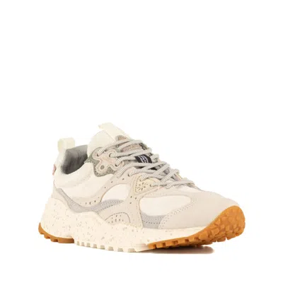 Flower Mountain Wave Sneakers In White Suede In Multi