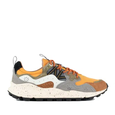 Flower Mountain Yamano 3 Man Sneakers In Suede And Technical Fabric In Multi