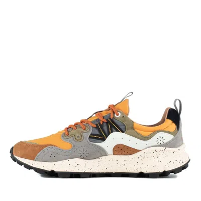 Flower Mountain Yamano 3 Man Sneakers In Suede And Technical Fabric In Multi
