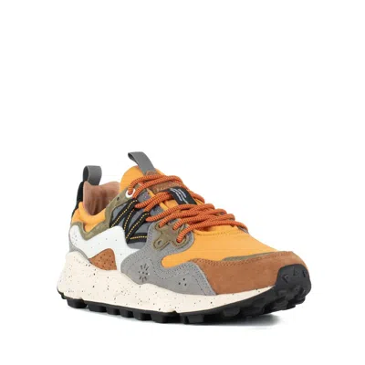 Flower Mountain Yamano 3 Man Sneakers In Suede And Technical Fabric In Multi