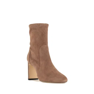 Stuart Weitzman Babette Bootie 85 Taupe In Brown