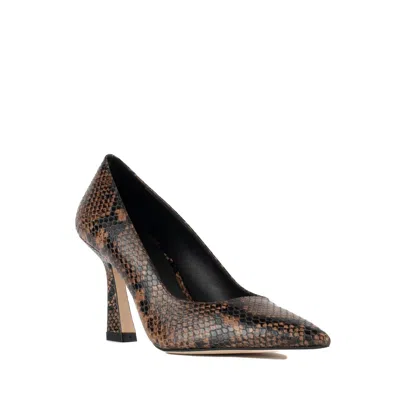 Stuart Weitzman Vinnie 85 Pump Classic Snake Espresso In Brown