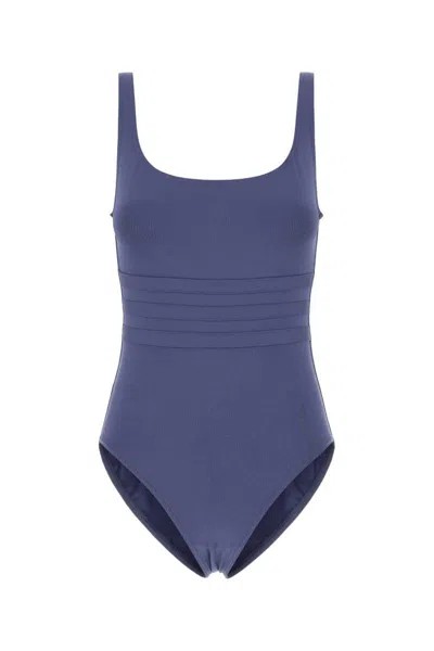 Eres High-cut Leg Sleeveless Swimsuit In Blue