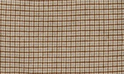 Max Studio Houndstooth Plaid Double Knit Blazer In Brown